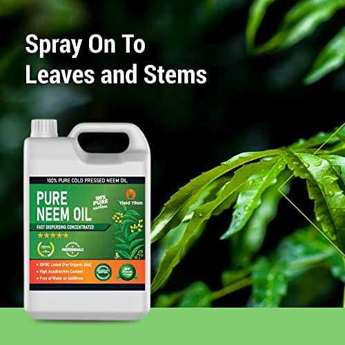 Yield Titan’s 100% Pure Cold Pressed Concentrated Neem Oil for Indoor and Outdoor Plants and Vegetable