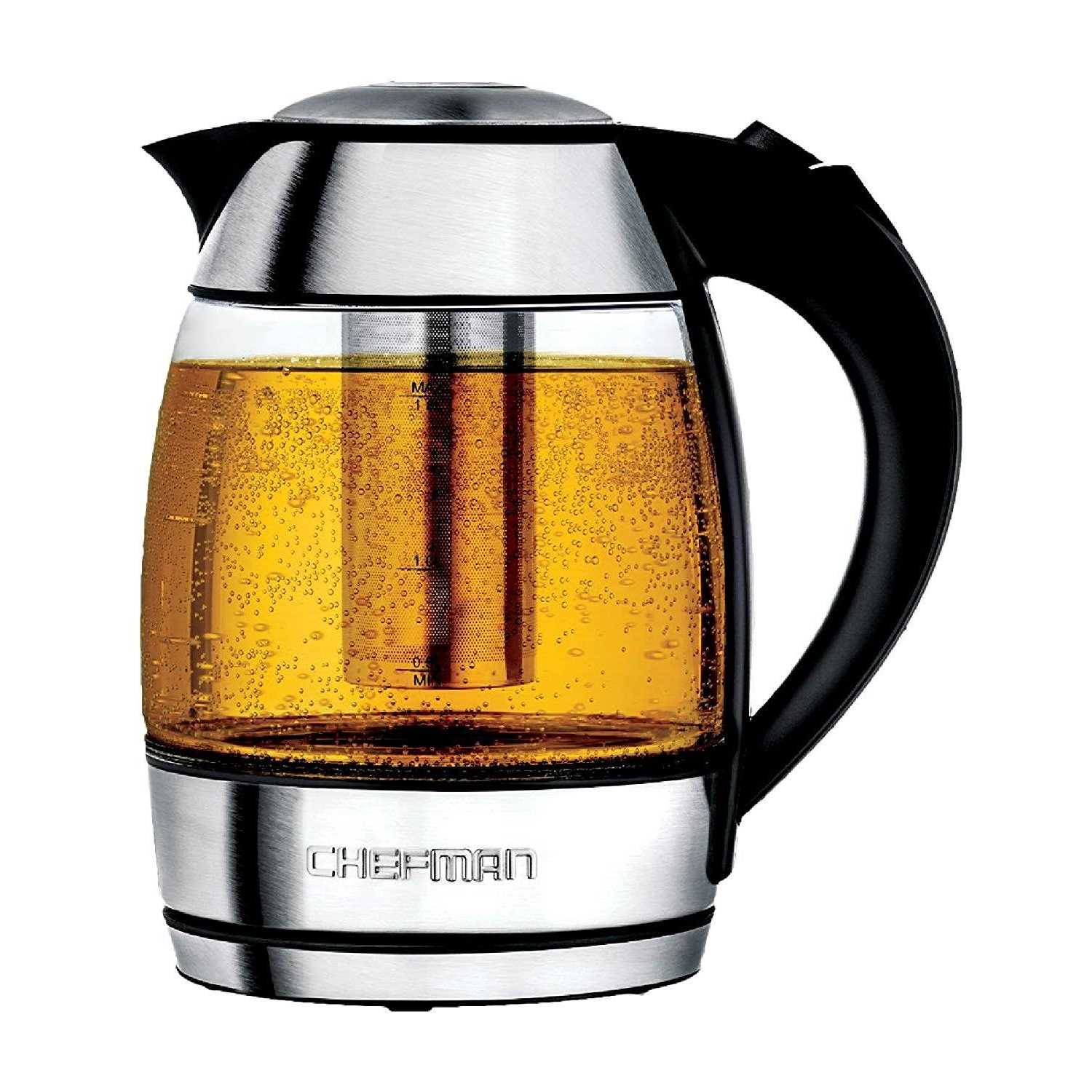 Chefman Electric Tea Infuser Glass Kettle