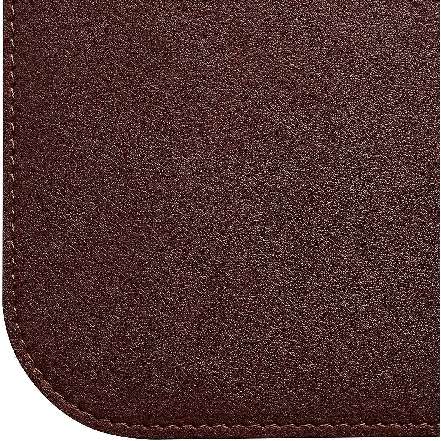 Gallaway Leather Mat Office Desk Pad Large 36 x 17 Dark Brown Desk Mats on Top of Desks