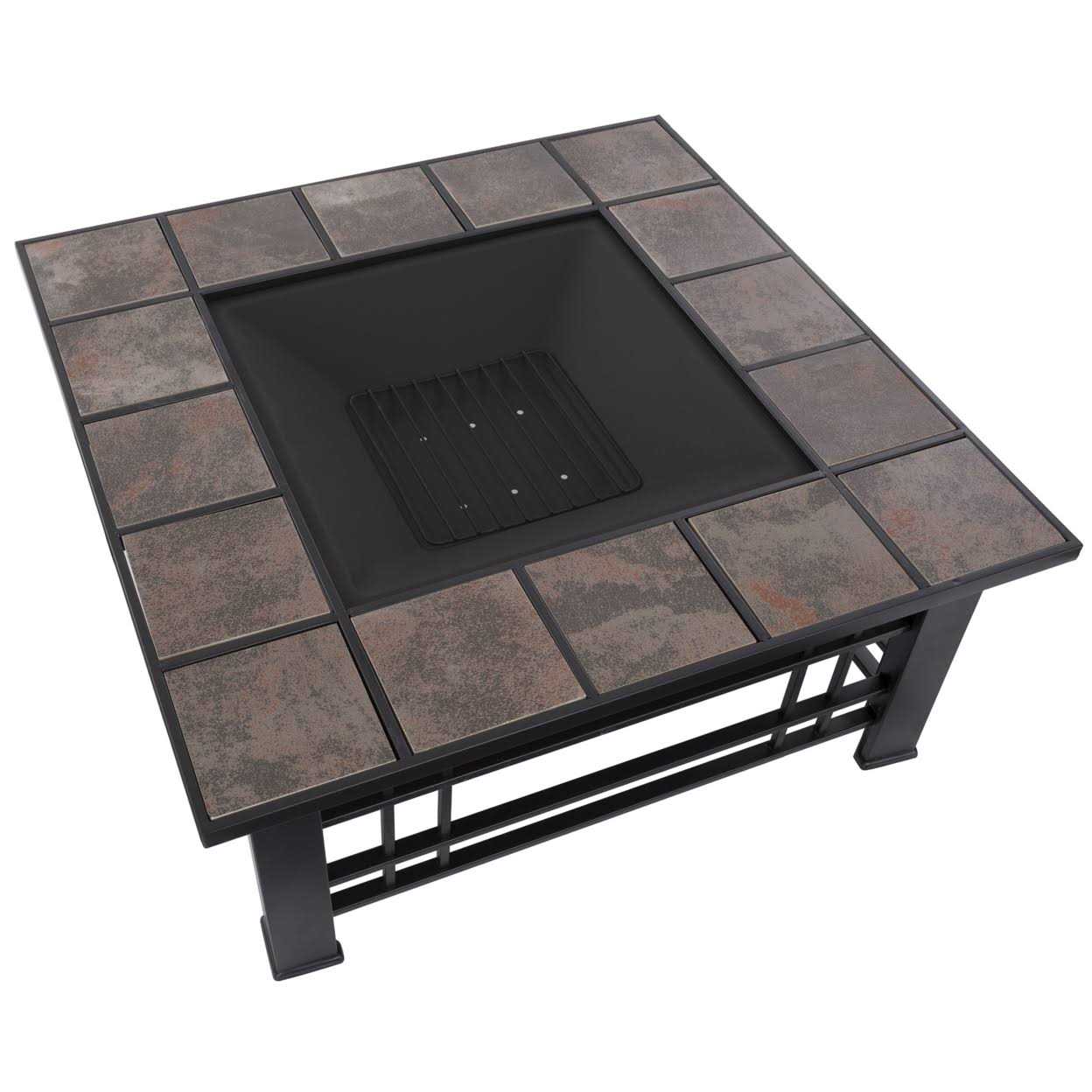 Pure Garden 32-Inch Outdoor Wood Burning Firepit/Fireplace