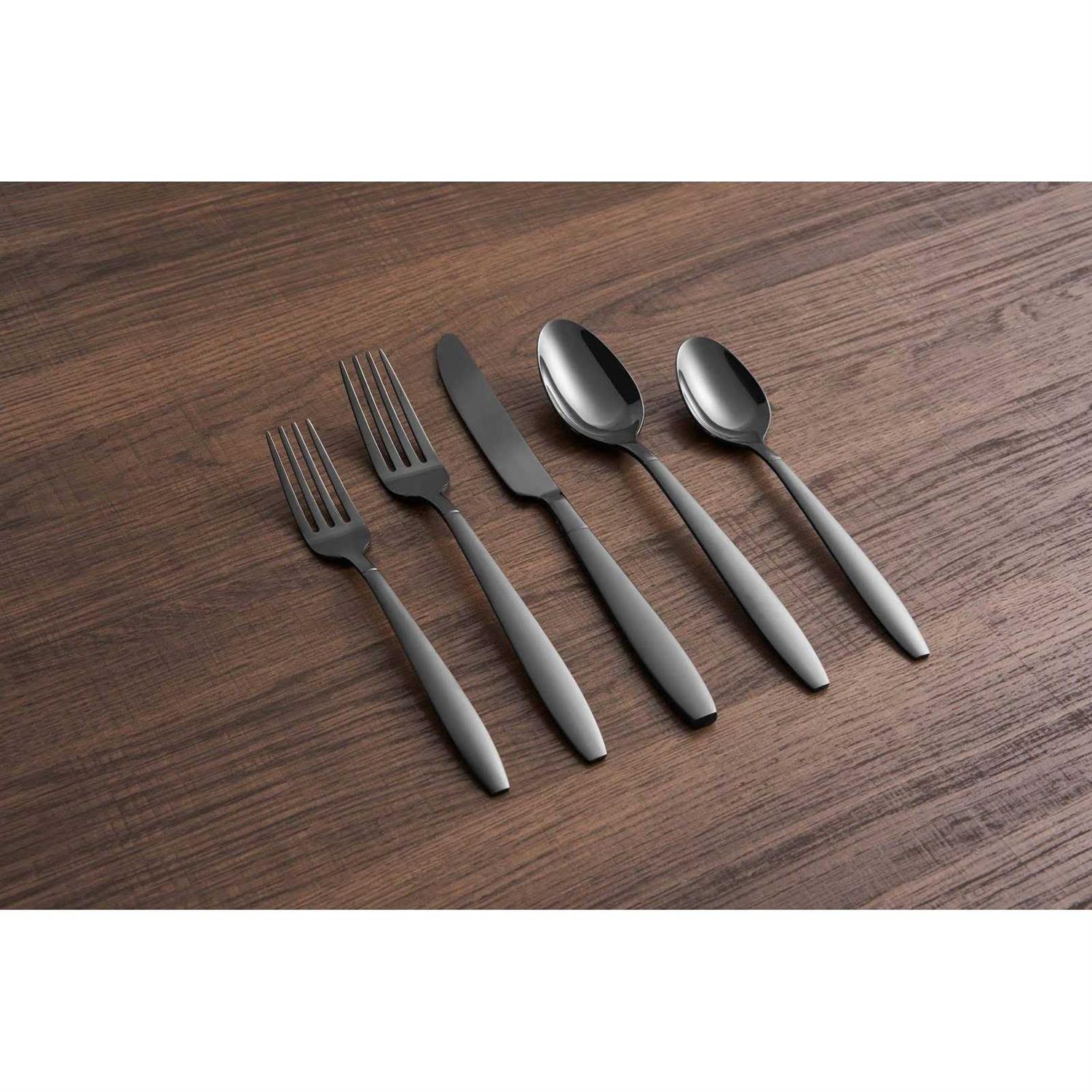 Graze by Cambridge Mathison Sand/Mirror Stainless Steel Flatware Set