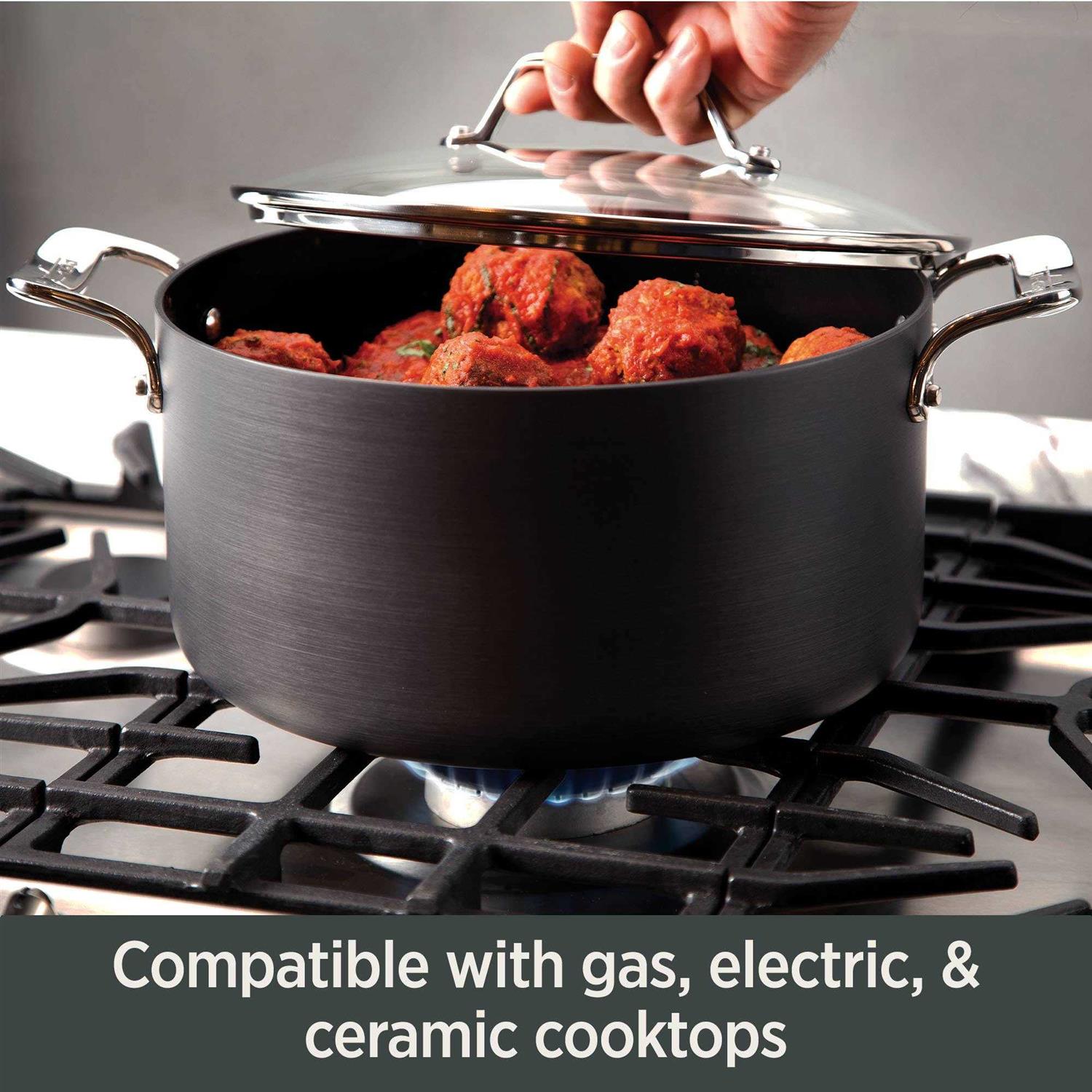 All-Clad Essentials Nonstick Saucepan Set