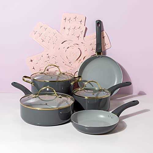 Paris Hilton Epic Nonstick Pots and Pans Set Multi-layer Coating