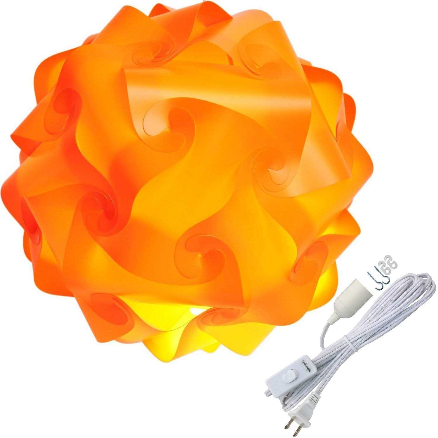 Lightingsky Ceiling Pendant DIY IQ Jigsaw Puzzle Lamp Shade Kit with 40 Inch Hanging Cord