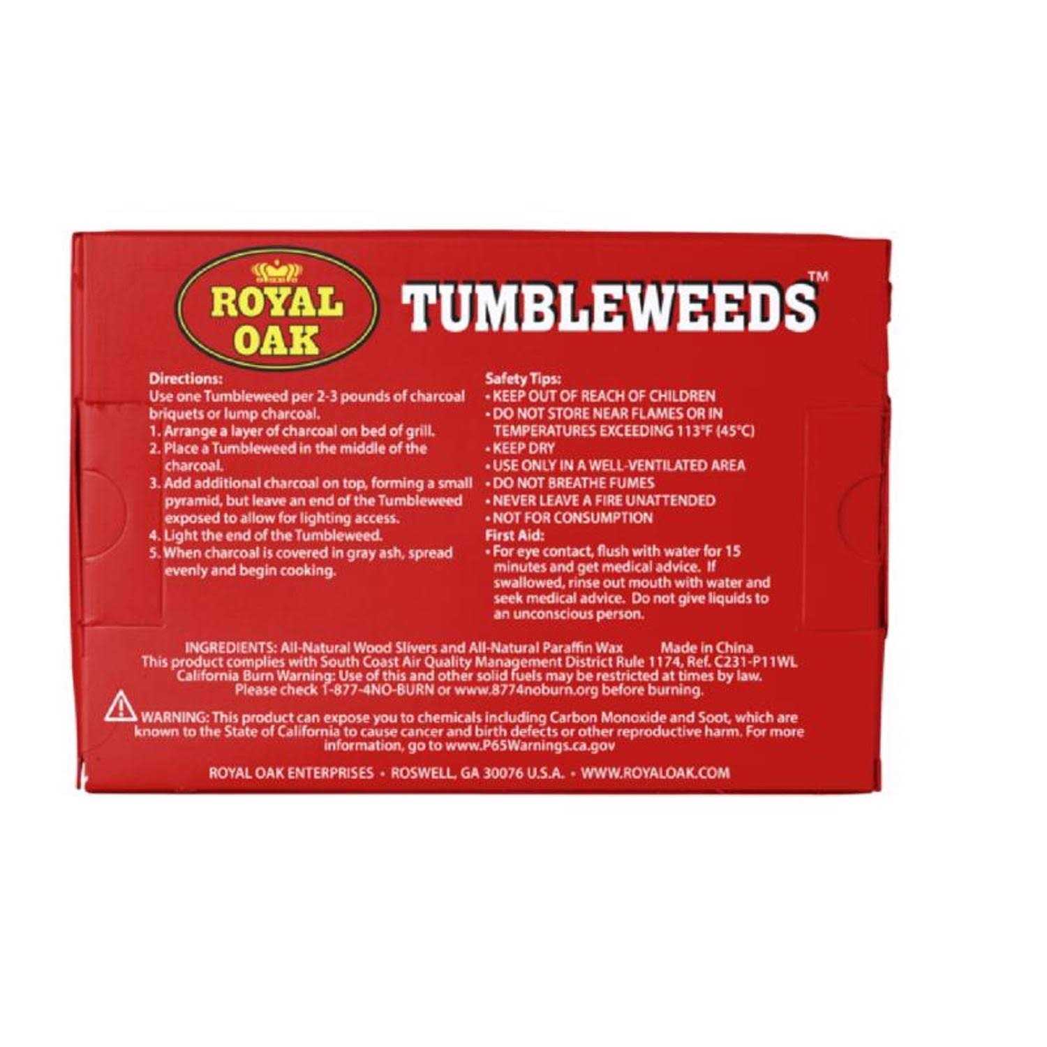 Royal Oak Tumbleweeds Fire Starters