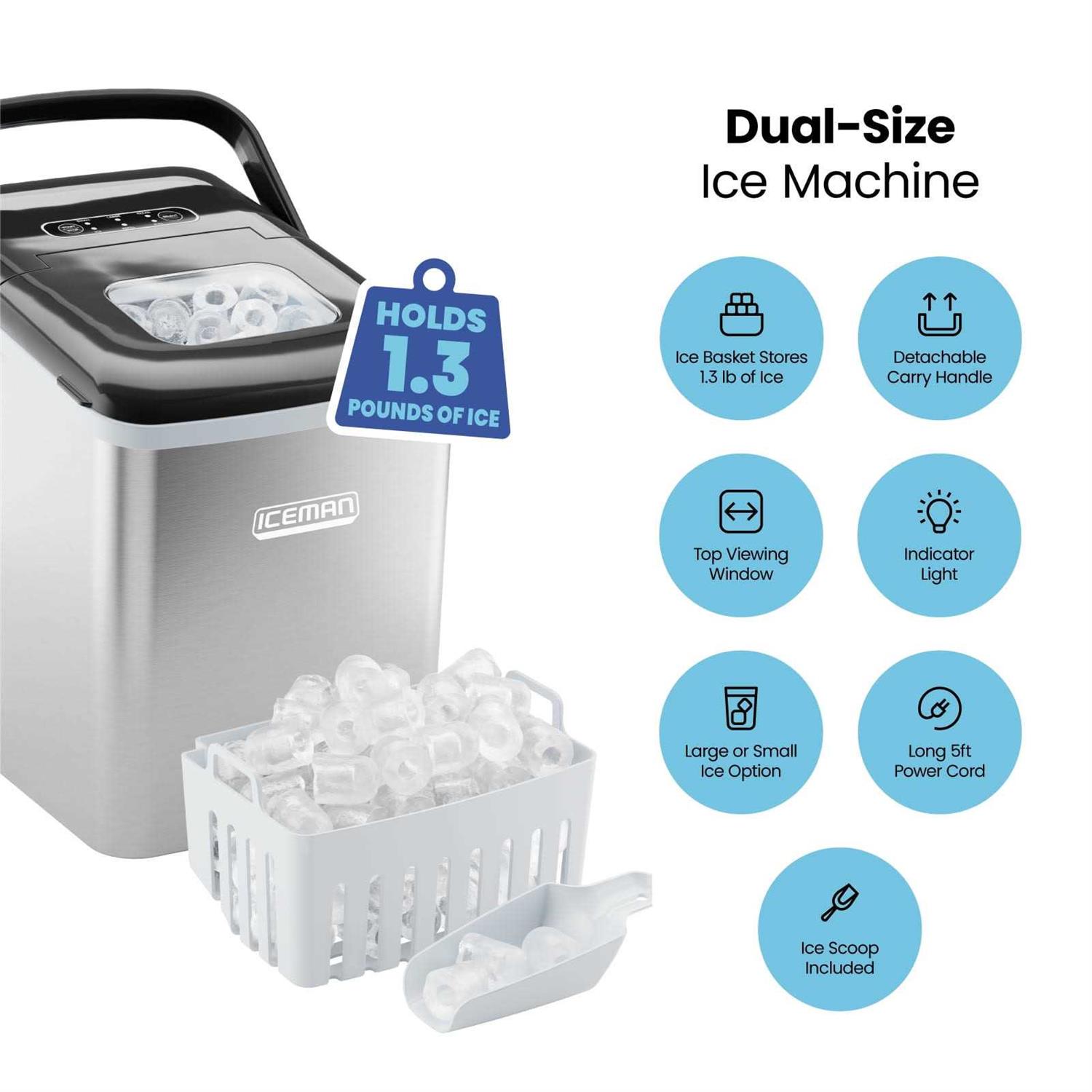 Chefman Iceman Dual-Size Ice Machine