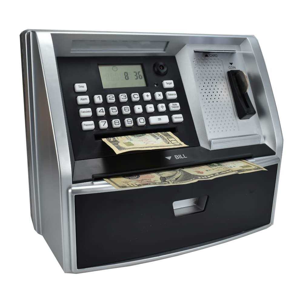 ApgBnk ATM Savings Bank with Debit Card Electronic Piggy Bank for Real Money