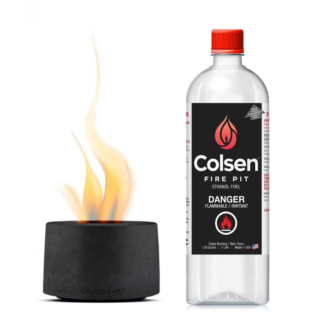 Colsen Portable Indoor Outdoor Concrete Tabletop Fire Pit