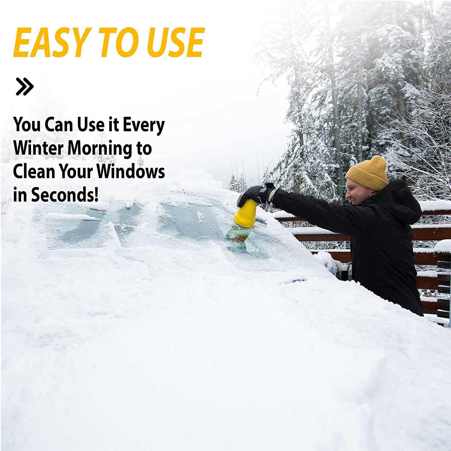 Zone Tech USB Rechargeable Electric Snow Remover Windshield Ice Scraper Tool