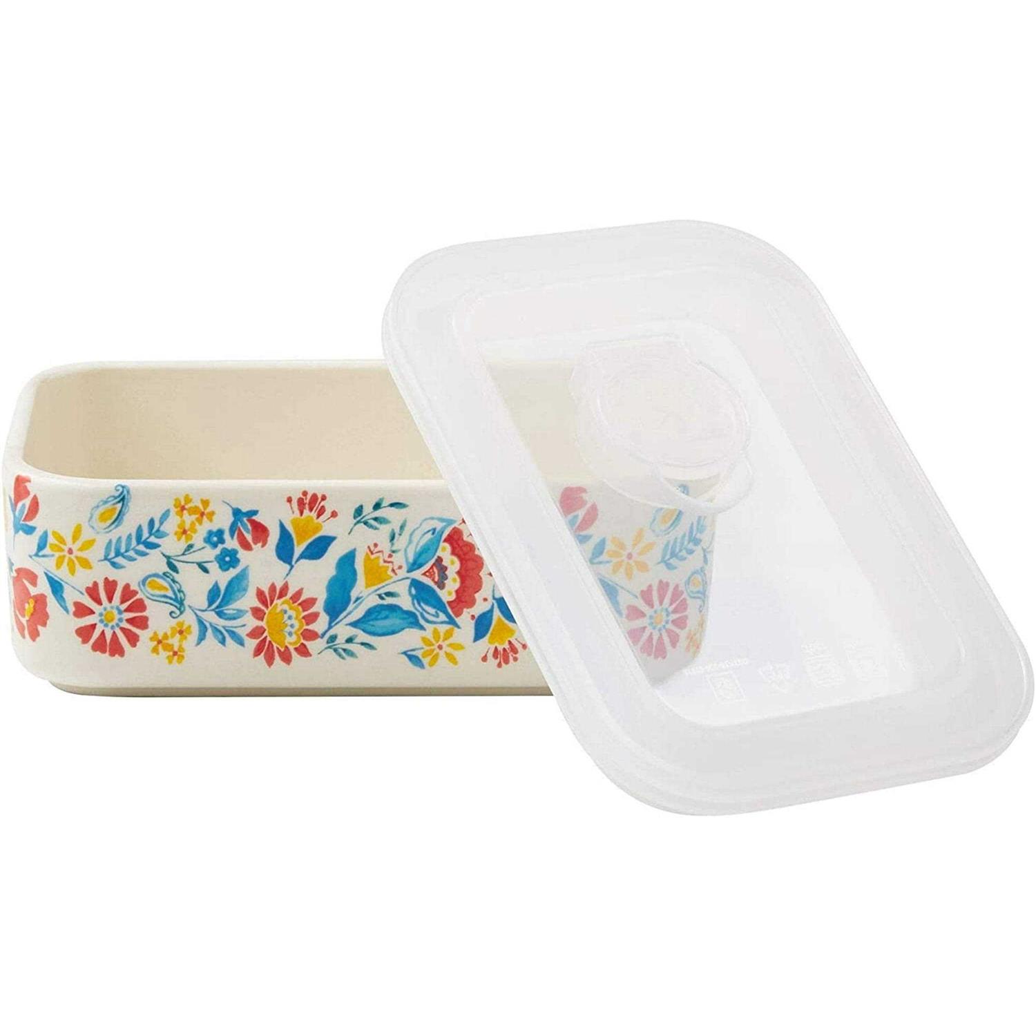 The Pioneer Woman Sweet Rose Nesting Baker Set with Lids