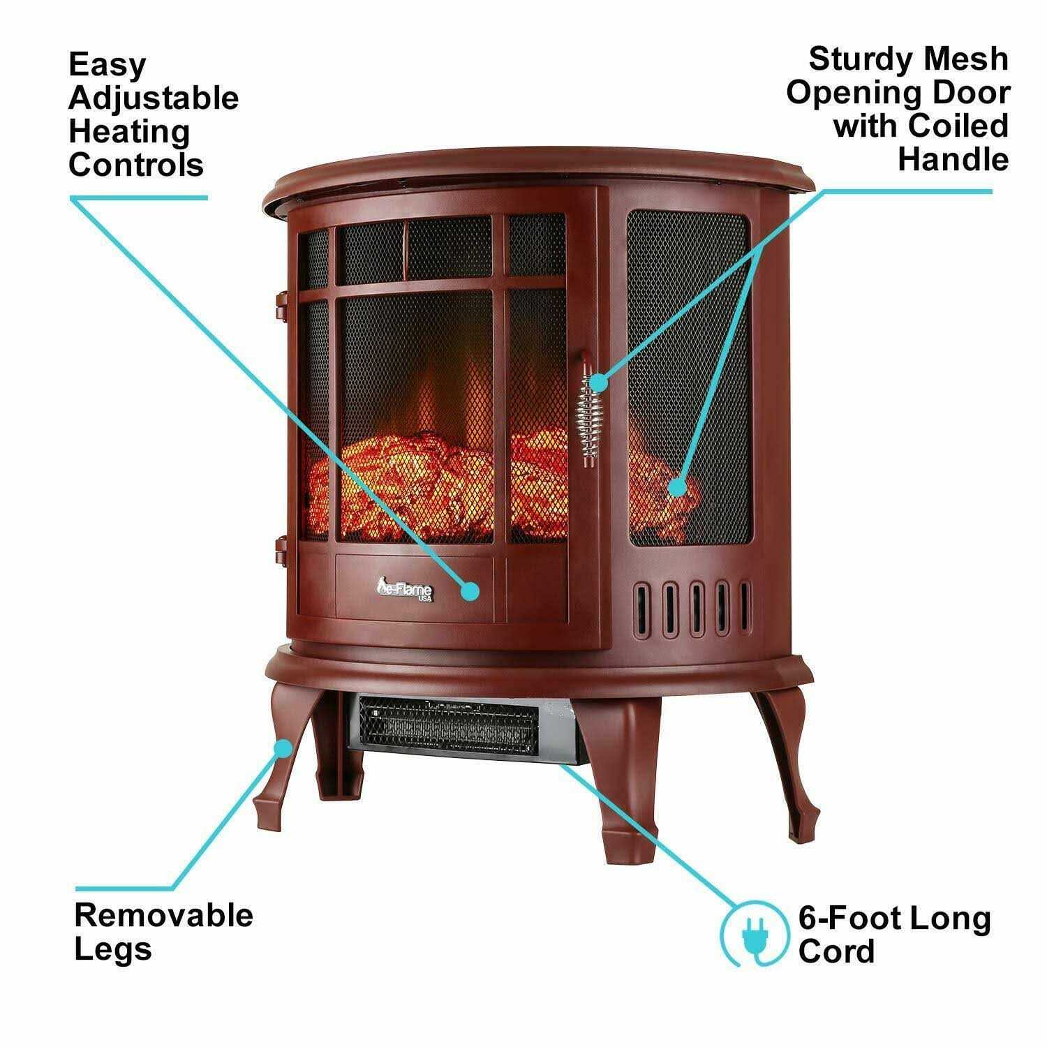 e-Flame USA Regal Free Standing Electric Fireplace Stove