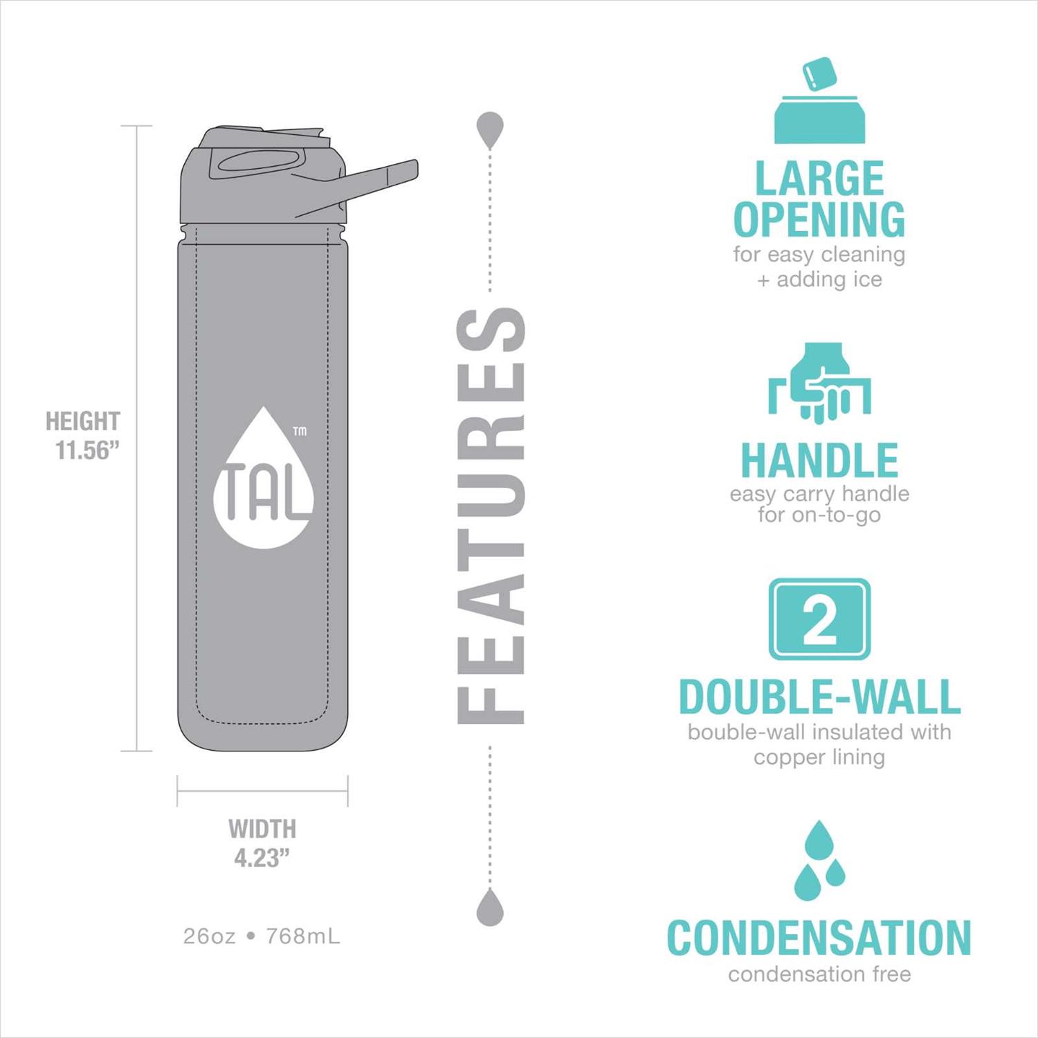 Tal Stainless Steel Ranger Water Bottle 26 oz