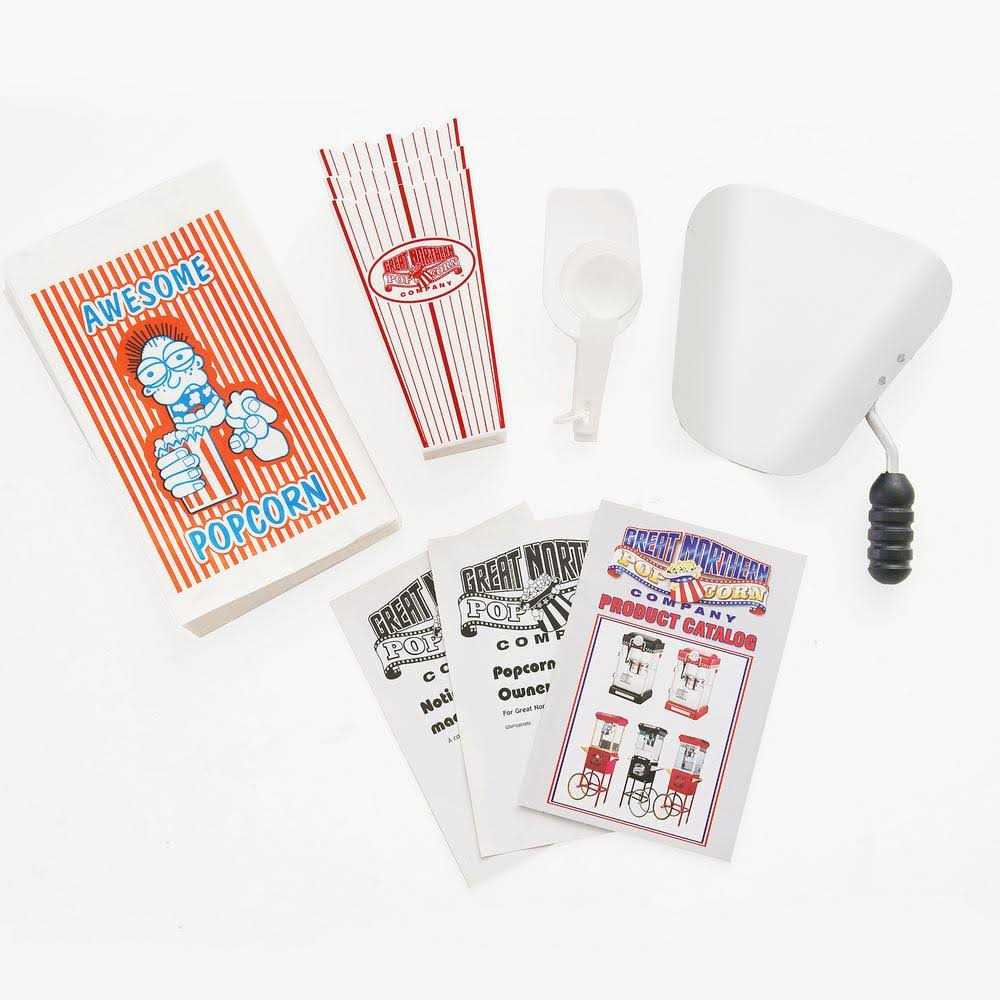 Great Northern Foundation Popcorn Machine with Cart Popper Makes 2 Gallons 661924EPN