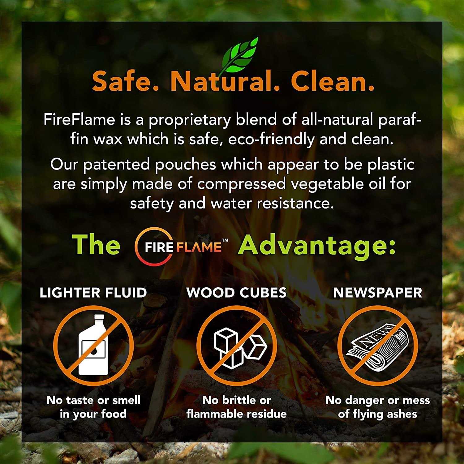 Fireflame Quick Instant Fire Starter 100% Waterproof All-Purpose Indoor & Outdoor FireStarter