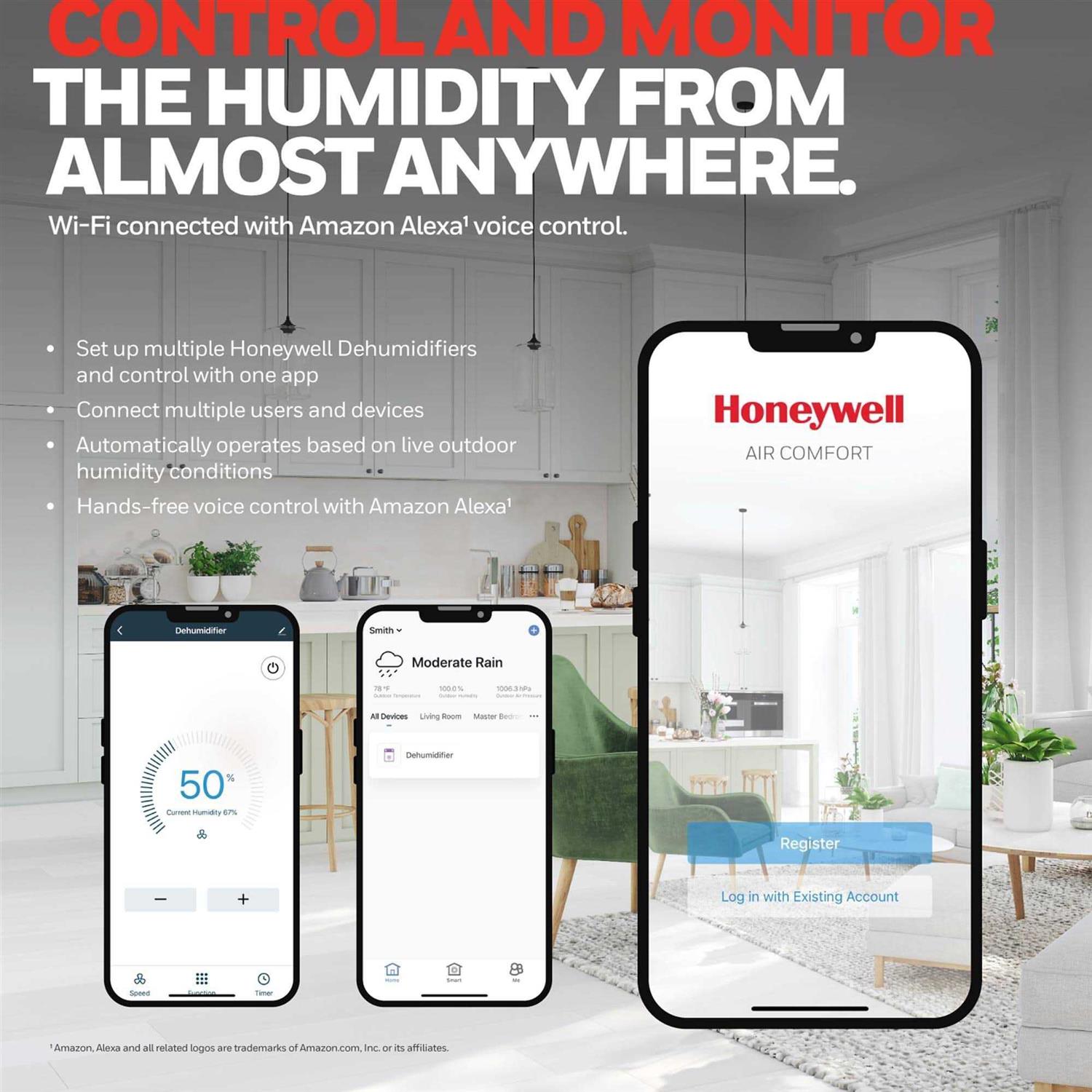 Honeywell 50-Pint Smart Energy Star Dehumidifier