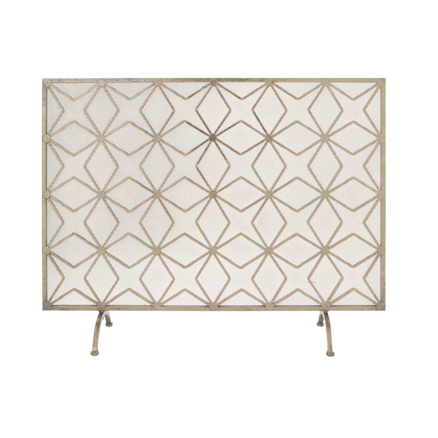 Deco 79 Modern Geometric Star Fireplace Screen