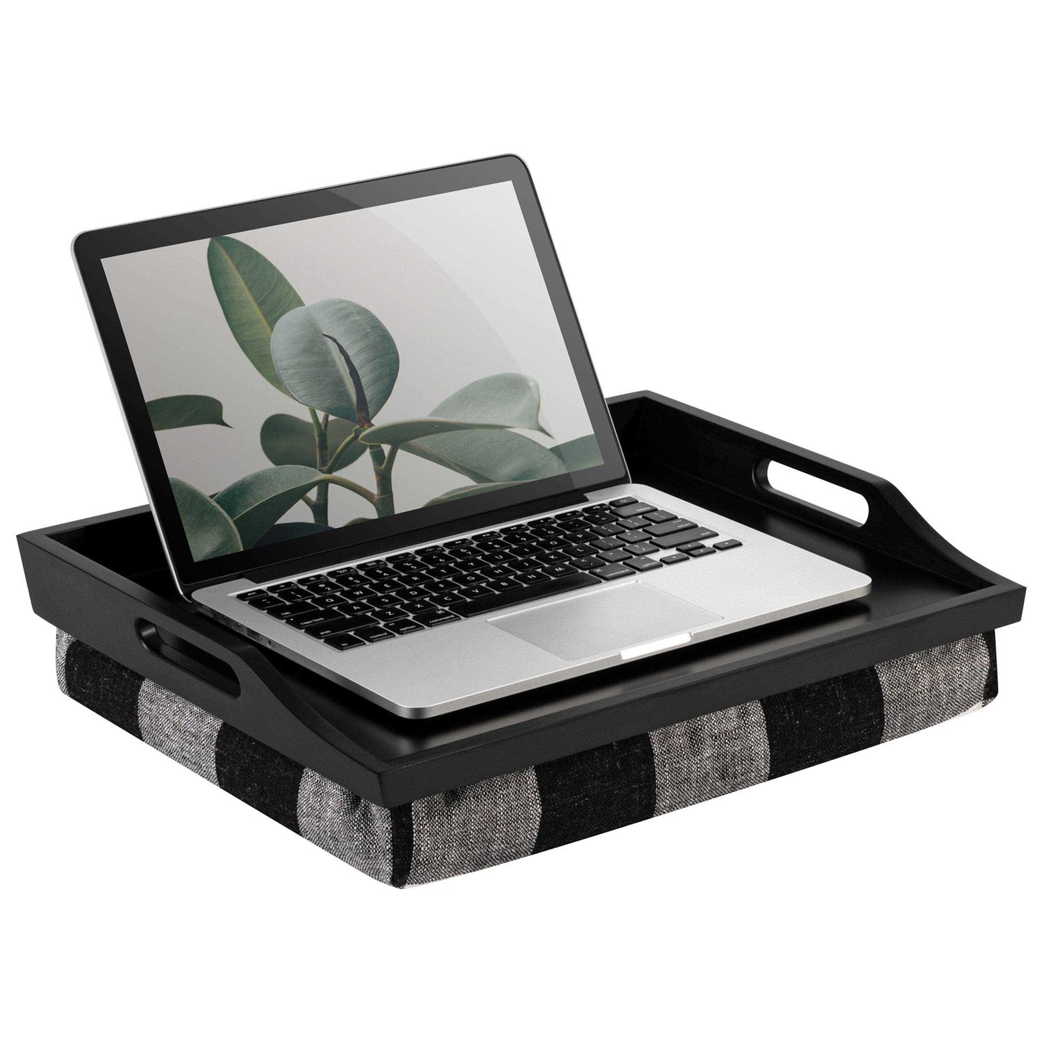 Rossie Home Wood Lap Tray with Detachable Pillow