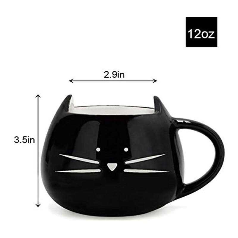 Koolkatkoo Cute Cat Coffee Mug for Cat Women Girls Ceramic Kitty Mugs 12 oz