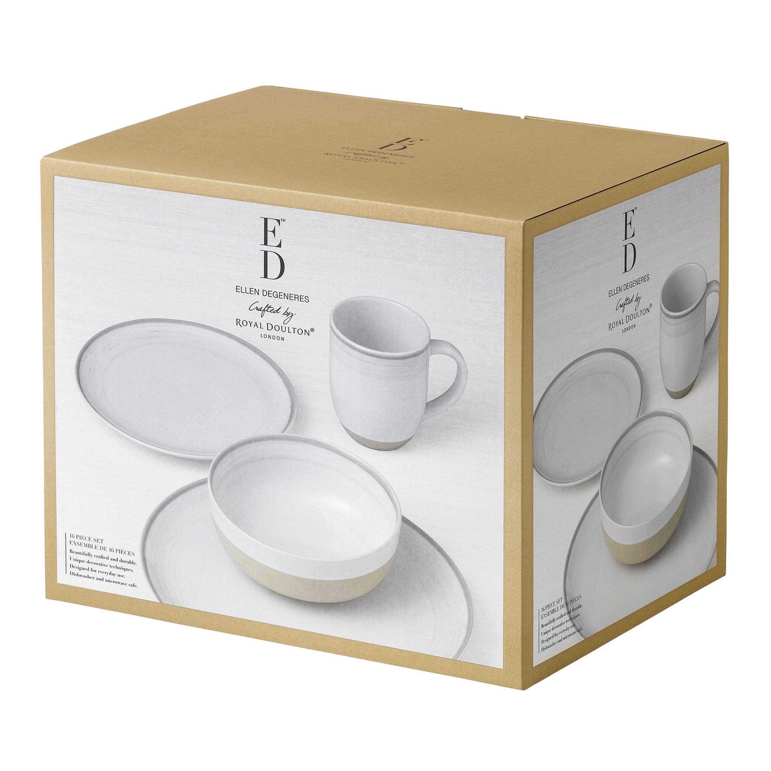 Ellen DeGeneres Royal Doulton Brushed Glaze 16-Piece Set