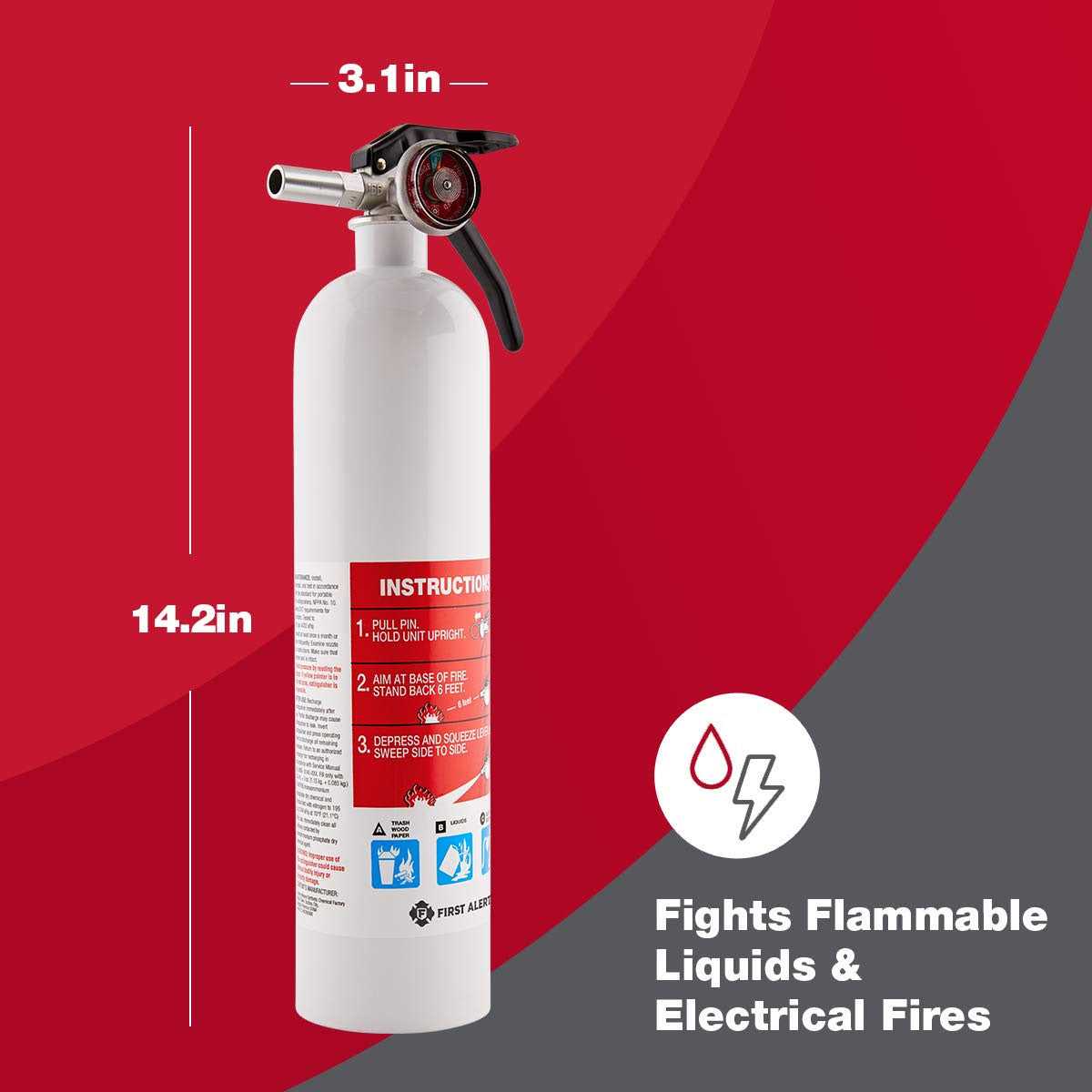 First Alert MARINE1 Rechargeable Fire Extinguisher