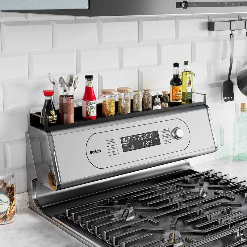 SZJHXIN 4X Strong Magnetic Shelf for Stove Top Adjustable 15-30