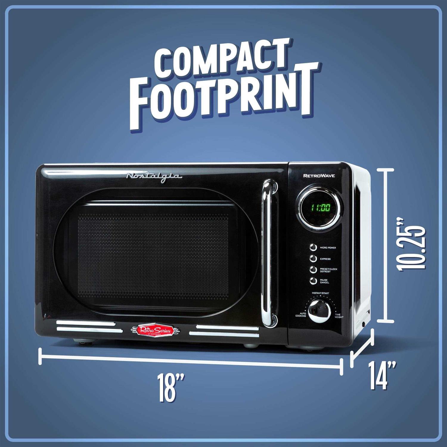 Nostalgia Retro 0.7 700-Watt Countertop Microwave Oven