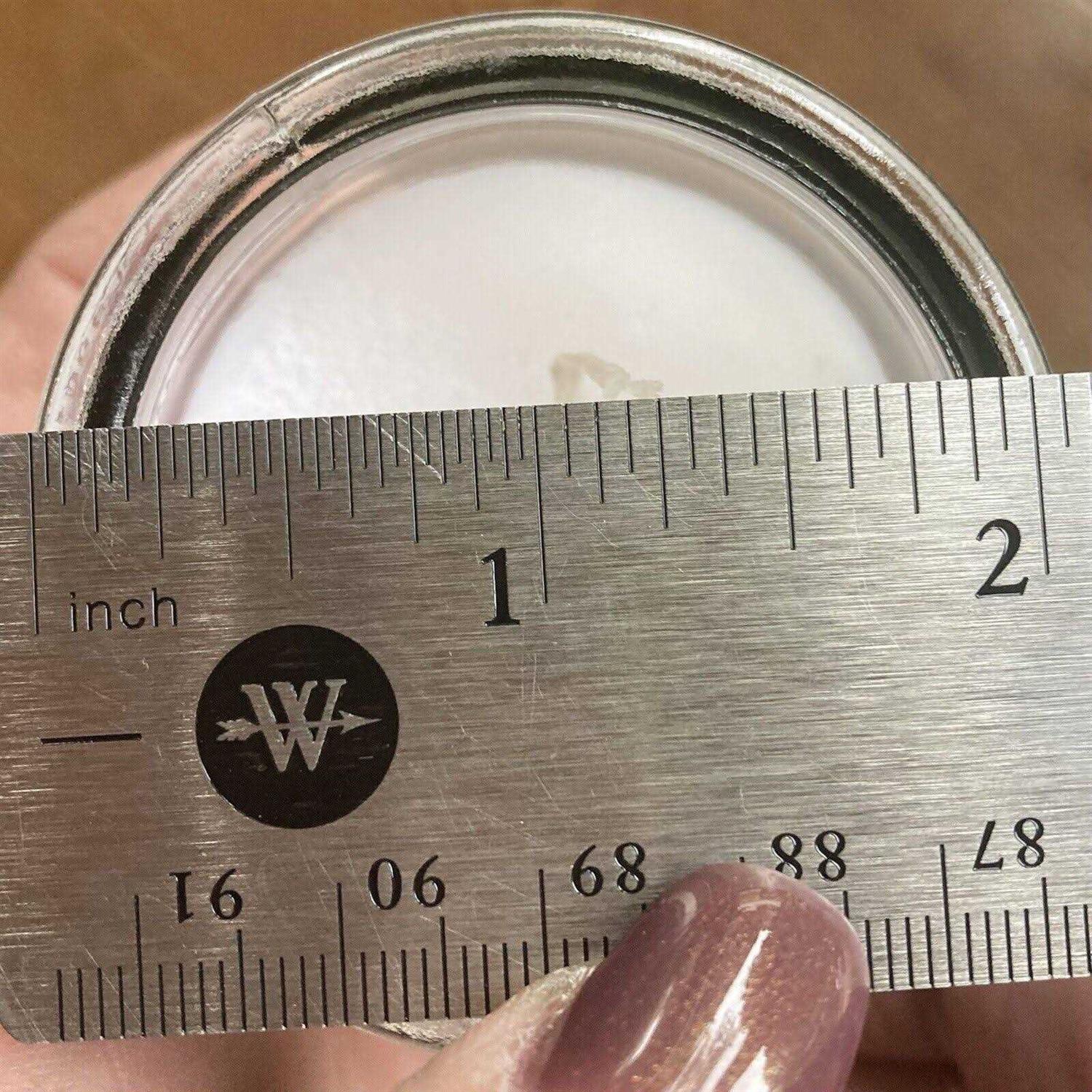 2 Classic White Candles in Glass