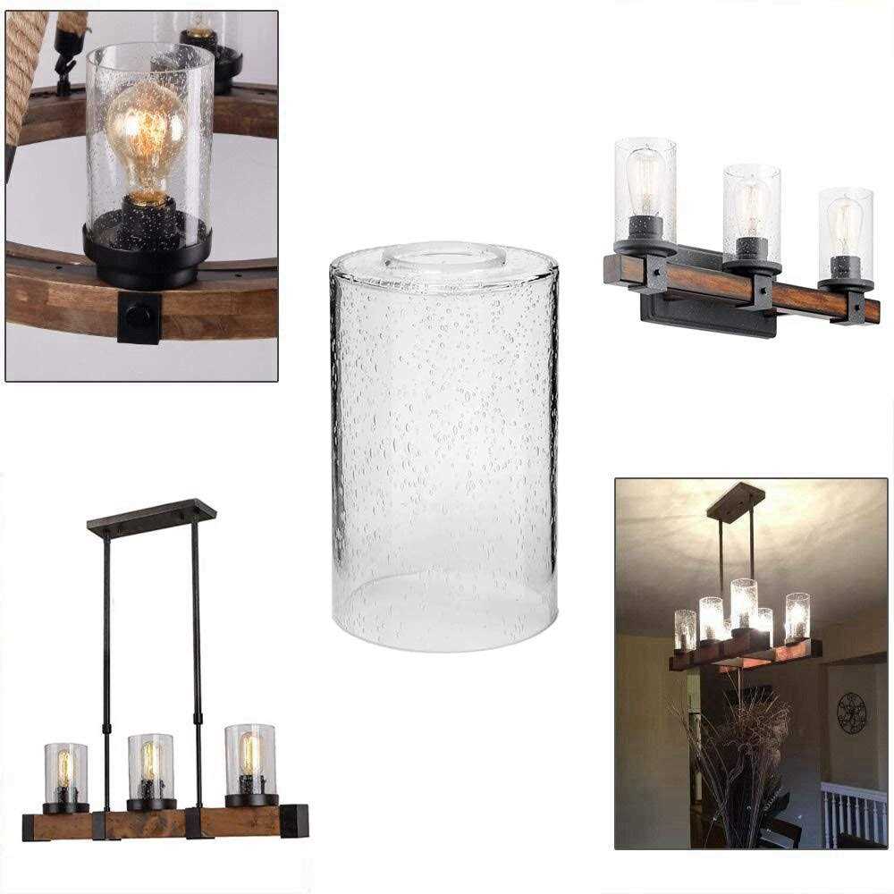 SGLED Bubble Glass Lamp Shade Seeded Glass Shades Replacement Light Fixture with 1-5/8 Inch Fitter
