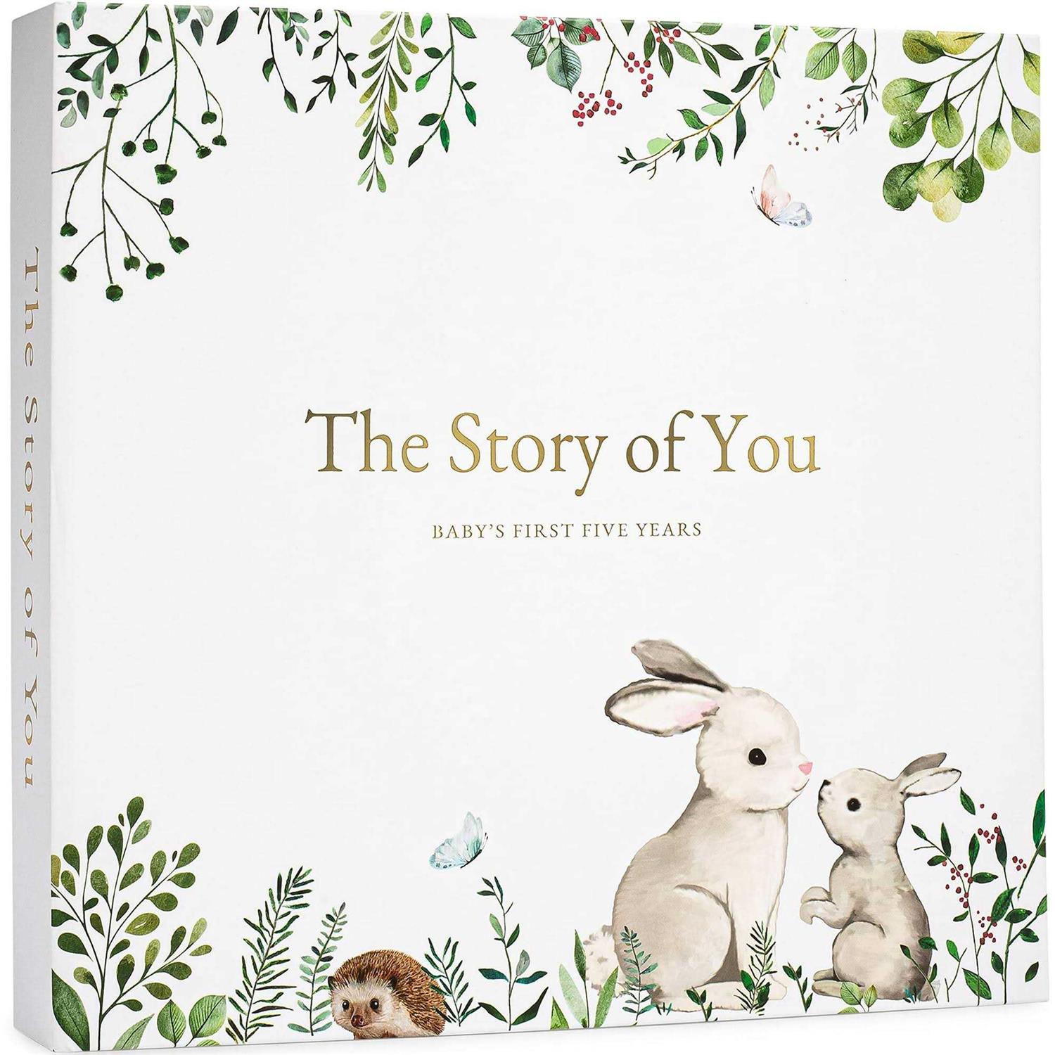 ZIRI & ZANE Keepsake Memory Book for Baby Boy or Girl – Timeless First 5 Year Baby Book – A Milestone Book to Record Every Event from Birth to Age 5 –