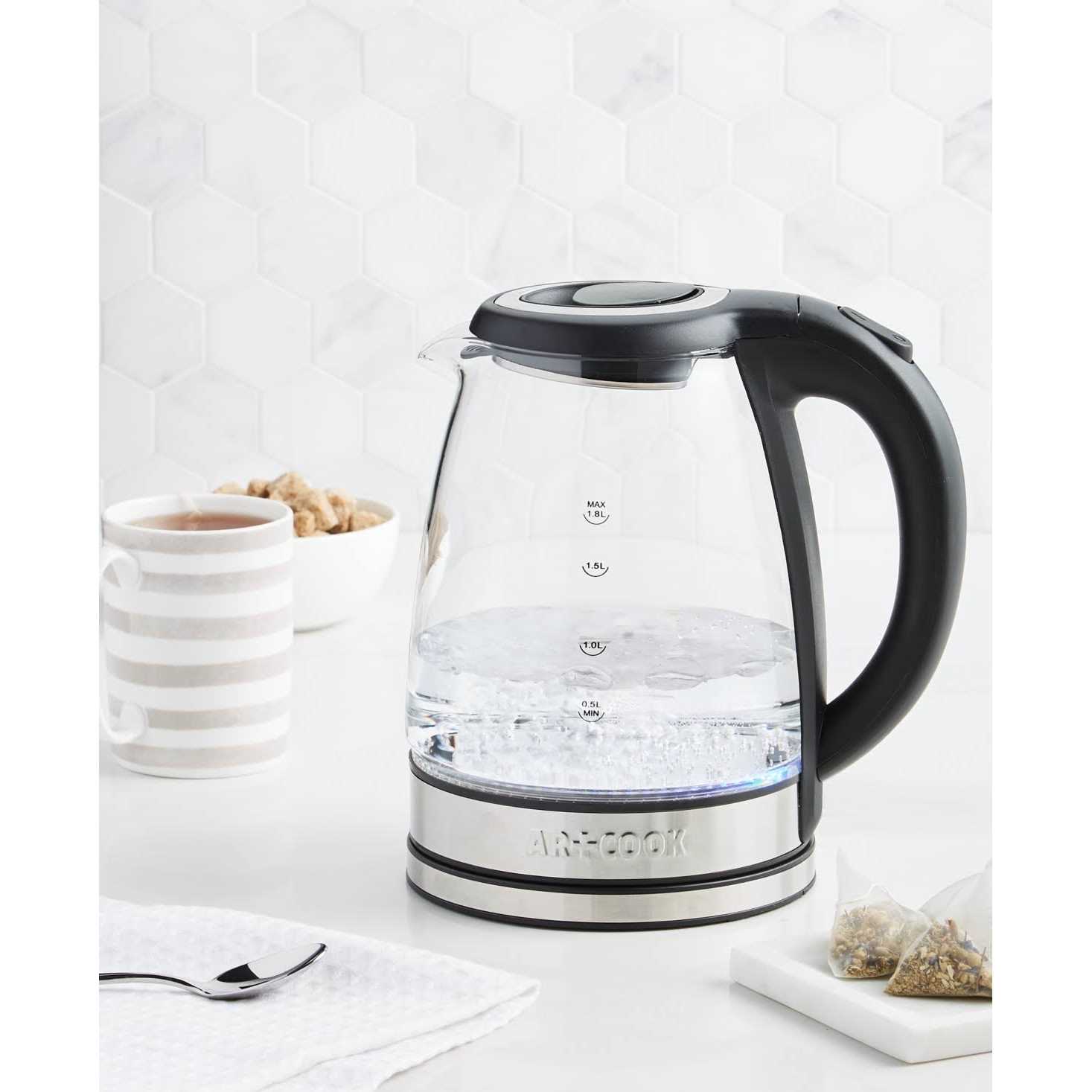 Art & Cook 1.8l Illuminated 1000 Watt Electric Glass Kettle