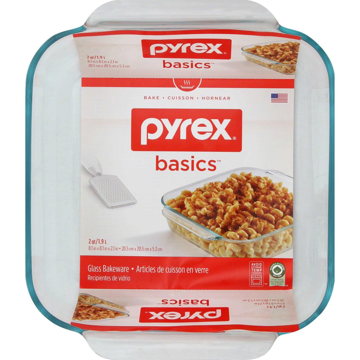 Pyrex Basics 8 inch Square Glass Baking Pan