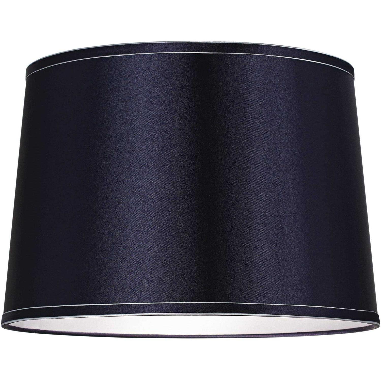 Springcrest Brentwood Sydnee Silver Trim Drum Shade 14x16x11