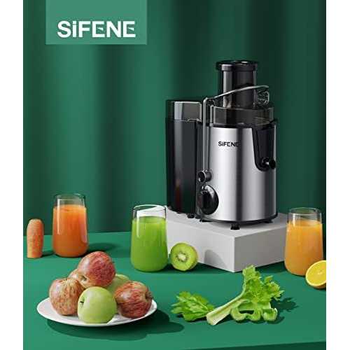 Juicer SiFENE 500w Big Mouth Centrifugal Juicer, Juice Vegetable and Fruit 3-Speed
