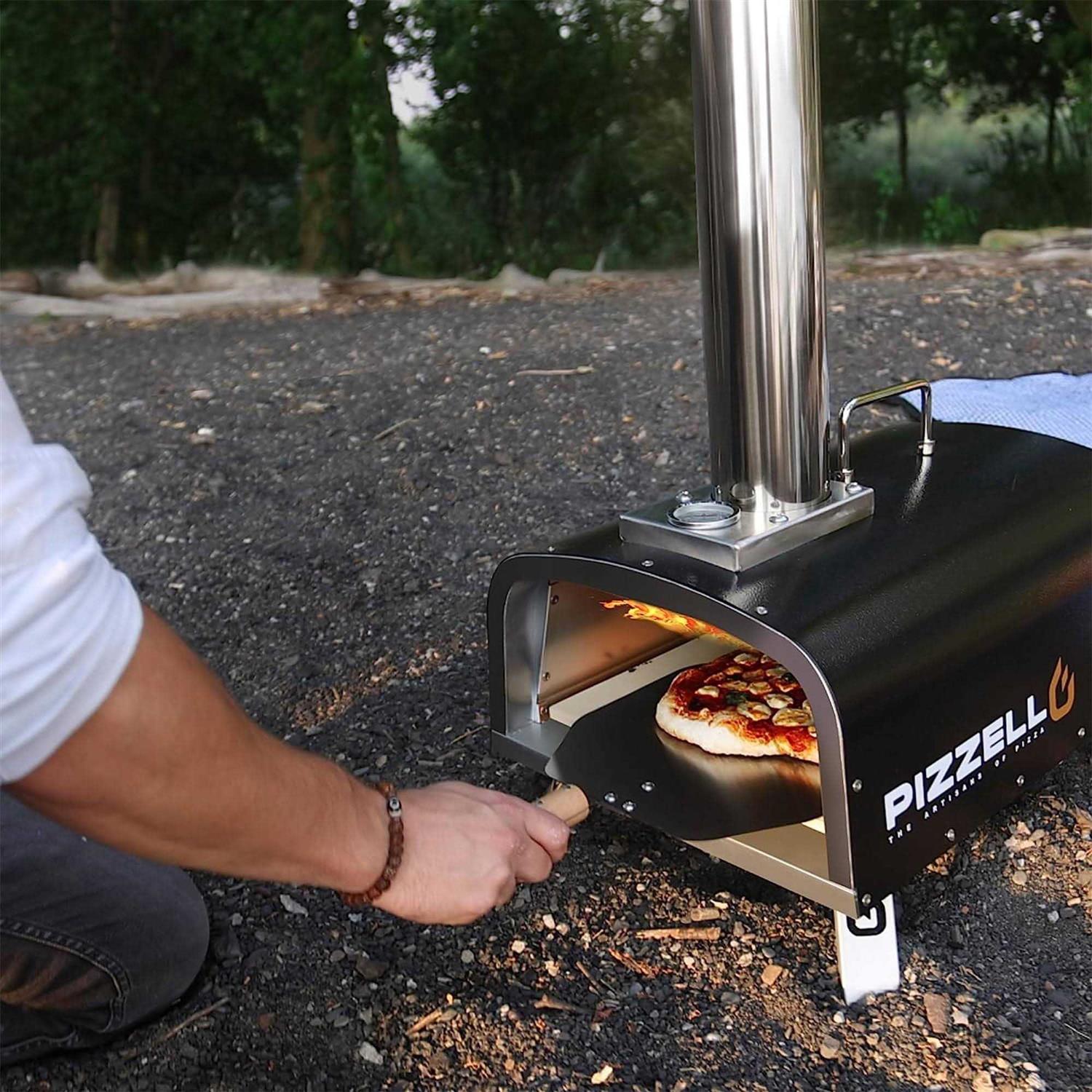 Pizzello Portable Pellet Pizza Oven Outdoor Wood Fired Pizza Ovens Included Pizza Stone