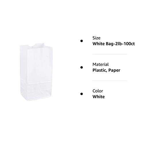 2lb White Kraft Paper Bags