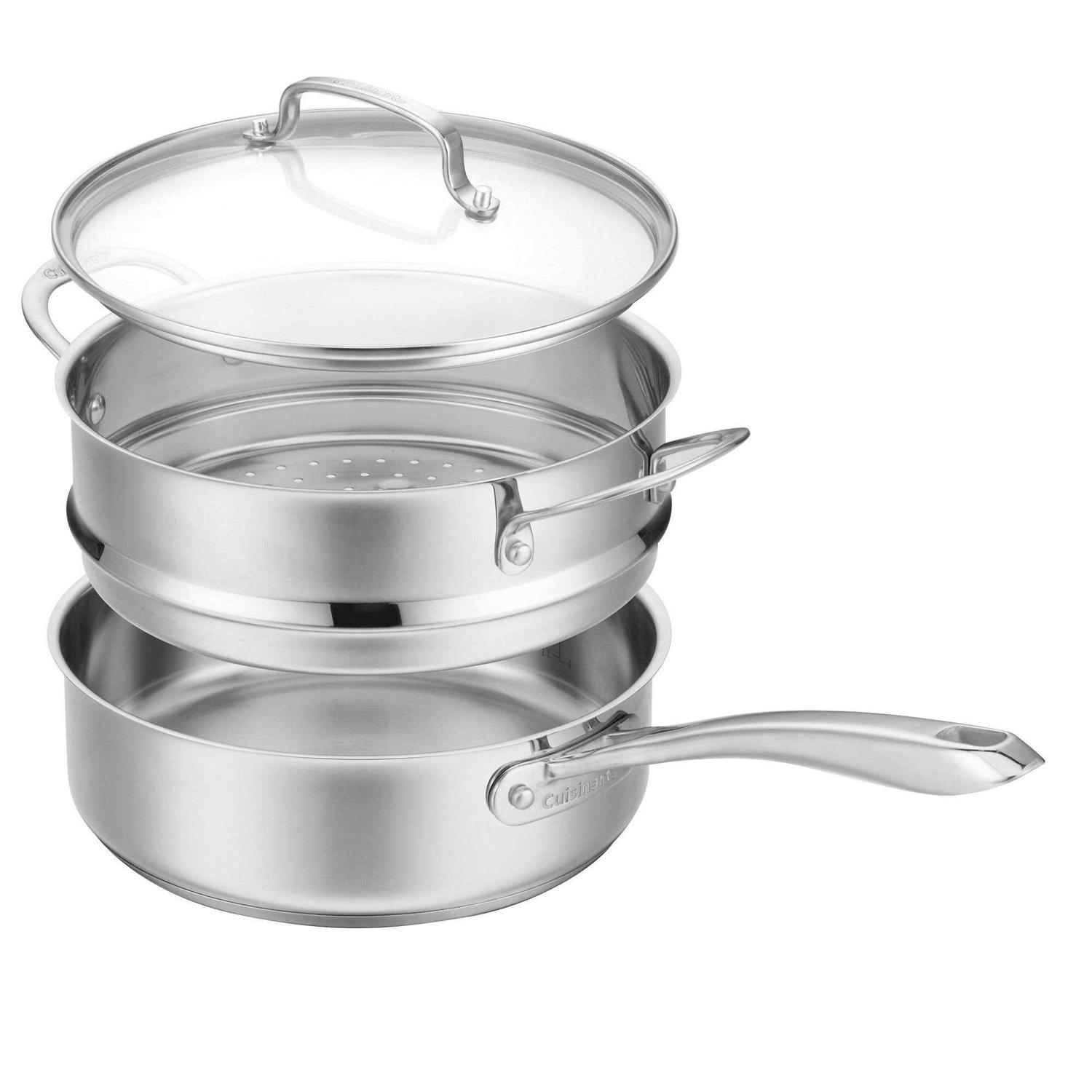 Cuisinart Classic 3.5qt Stainless Steel Saute & Steamer Set with Helper Handle and Cover