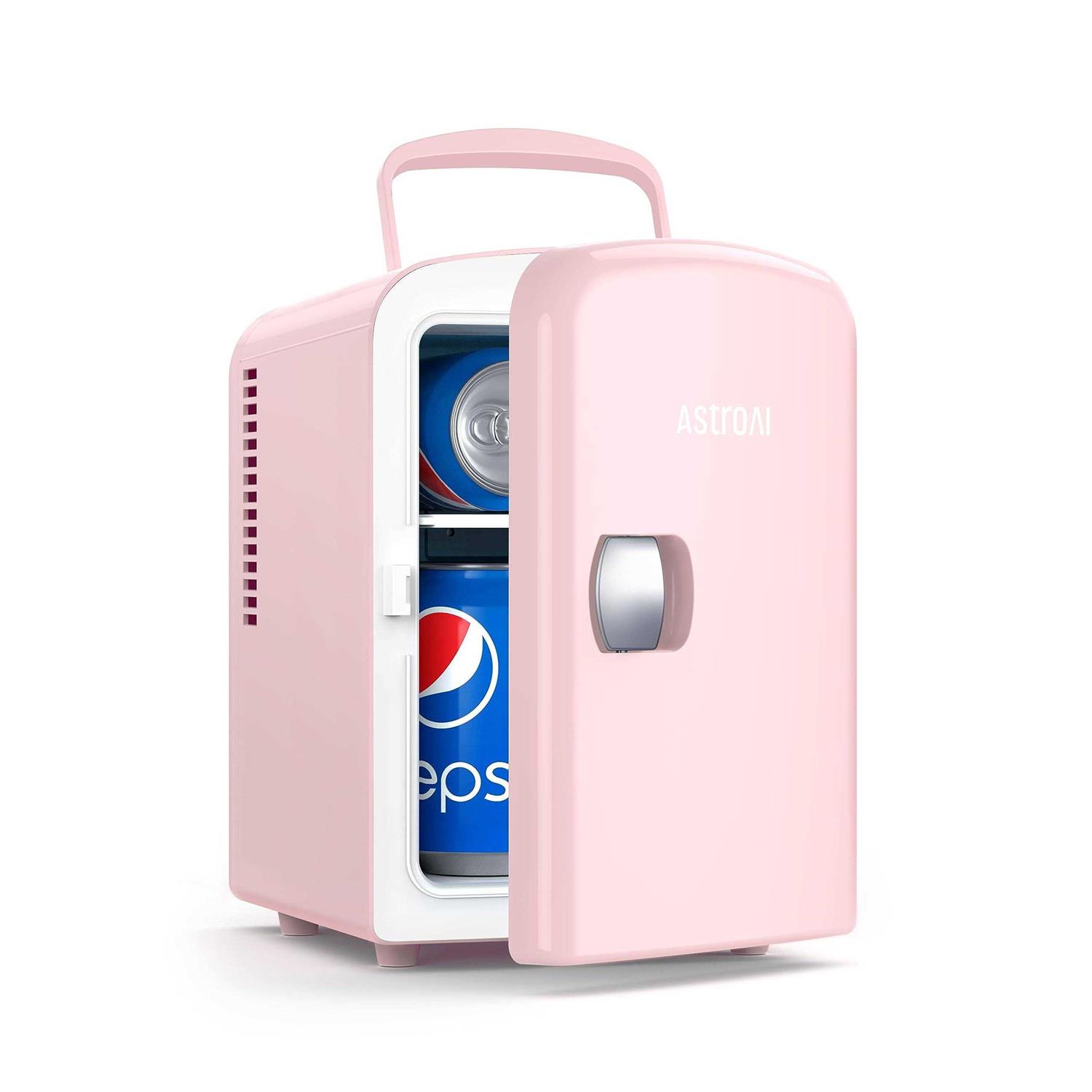 AstroAI Mini Fridge 4 Liter/6 Can AC/DC Portable Thermoelectric Cooler and Warmer for Skincare