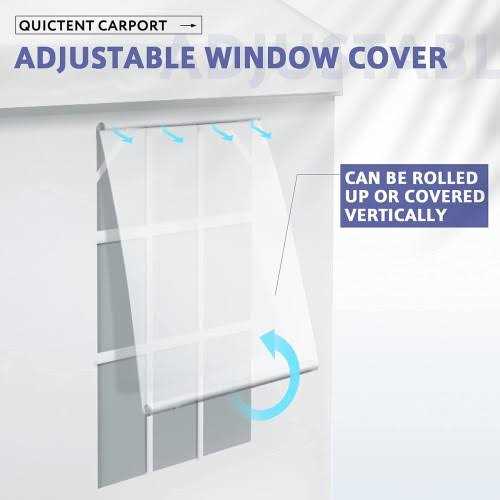 Quictent 10×20 Heavy Duty Carport Gazebo Canopy Garage Car Shelter