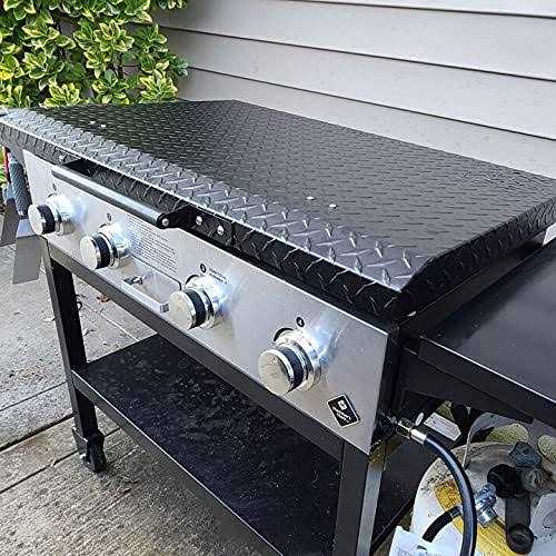 HECASA Black Outdoor 36” Griddle Grill Hard Cover Lid Waterproof Aluminum Compatible with Blackstone & More
