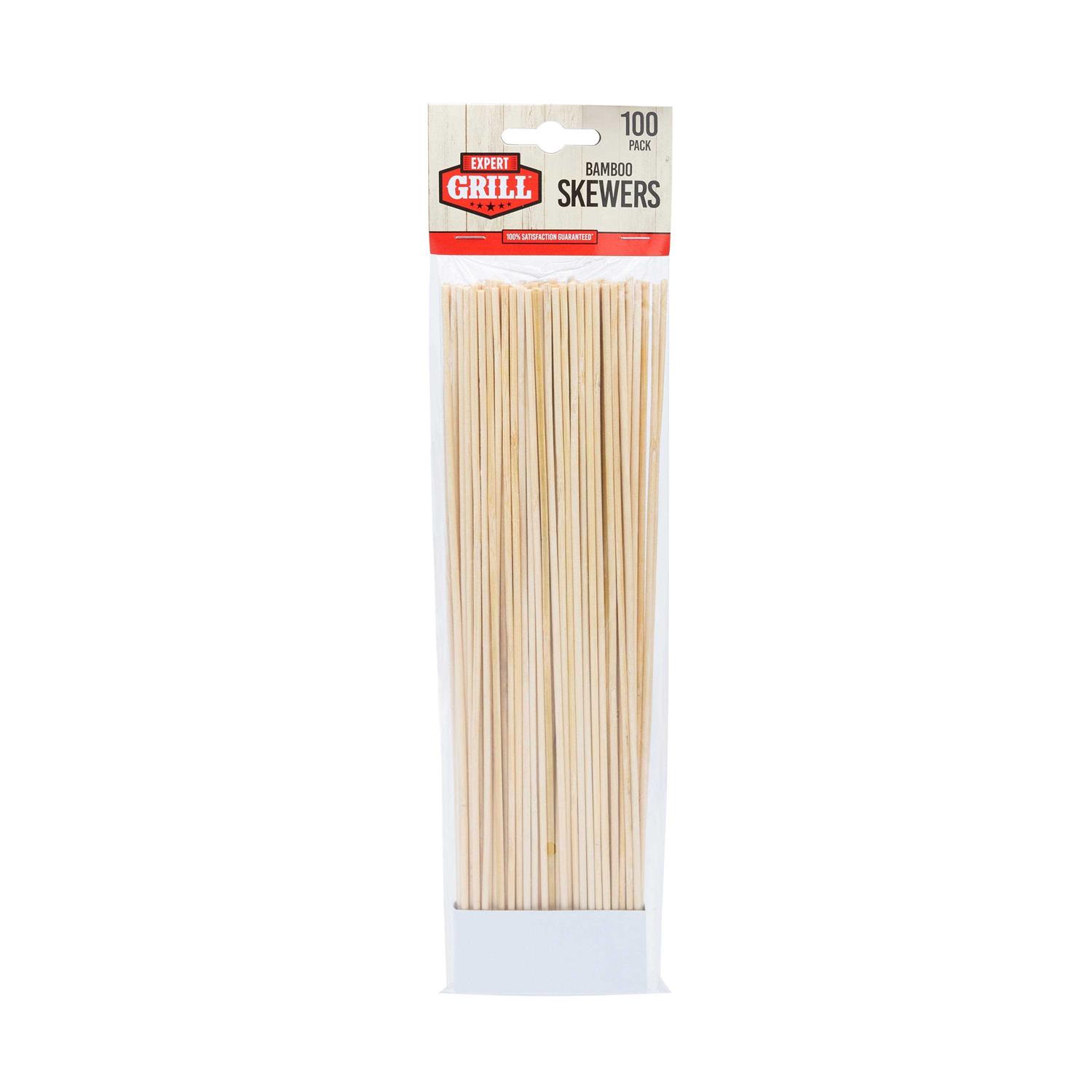 Expert Grill 12 inch Natural Bamboo Skewers for Grilling