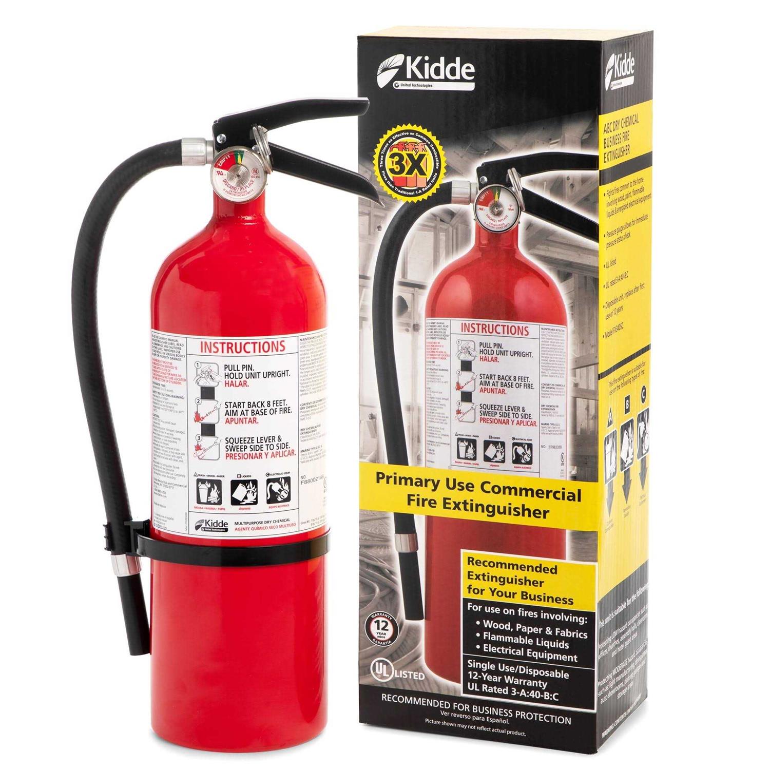 Kidde Fire Extinguisher UL Rated 3-a:40-bc