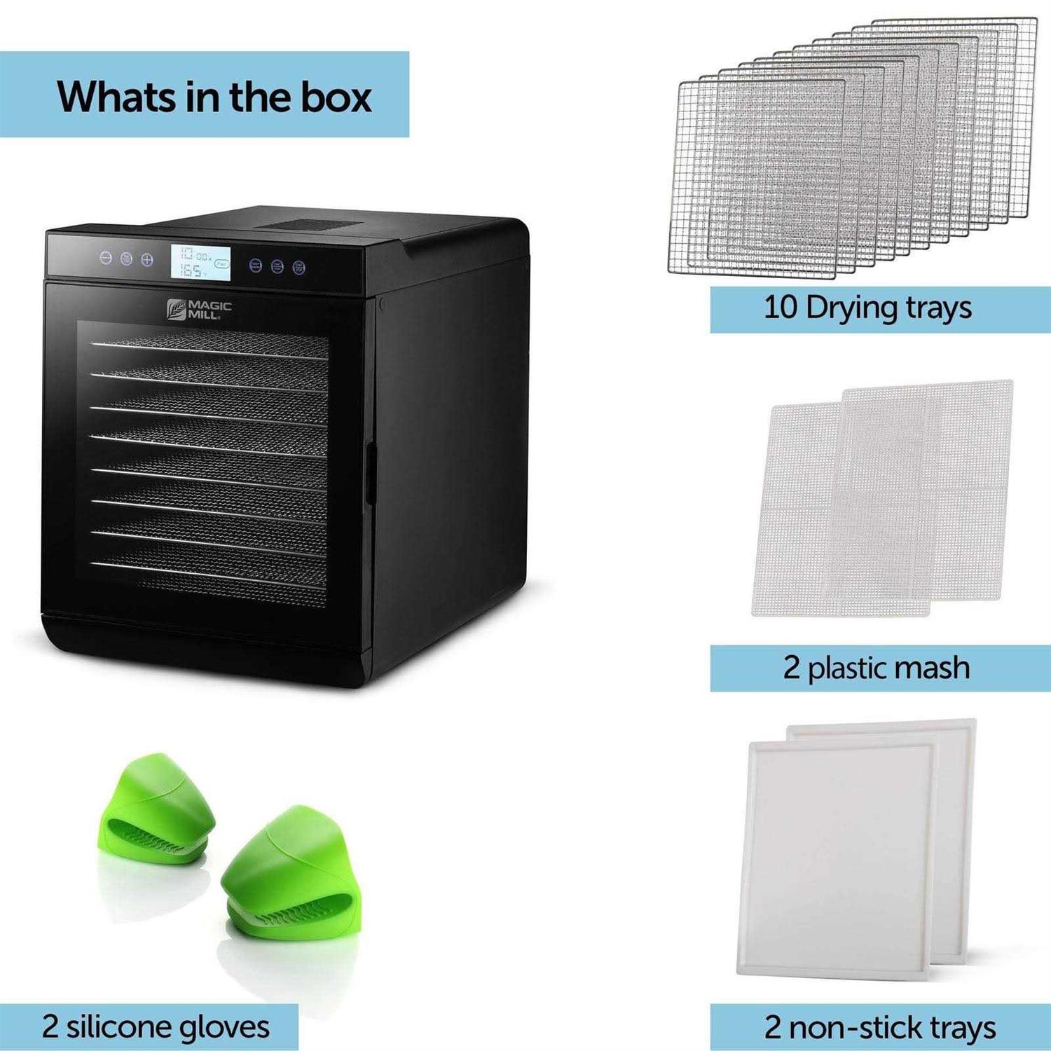 Magic Mill Food Dehydrator Machine Digital Adjustable Timer
