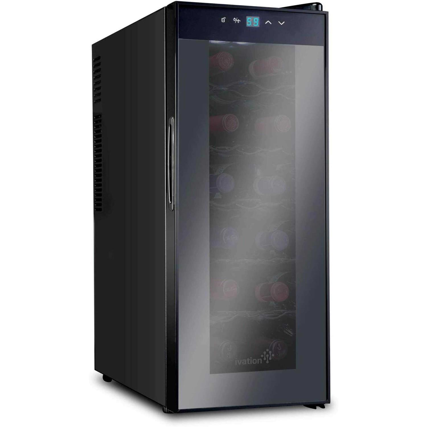 Ivation 12-Bottle Thermoelectric Wine Cooler IVFWCT121B