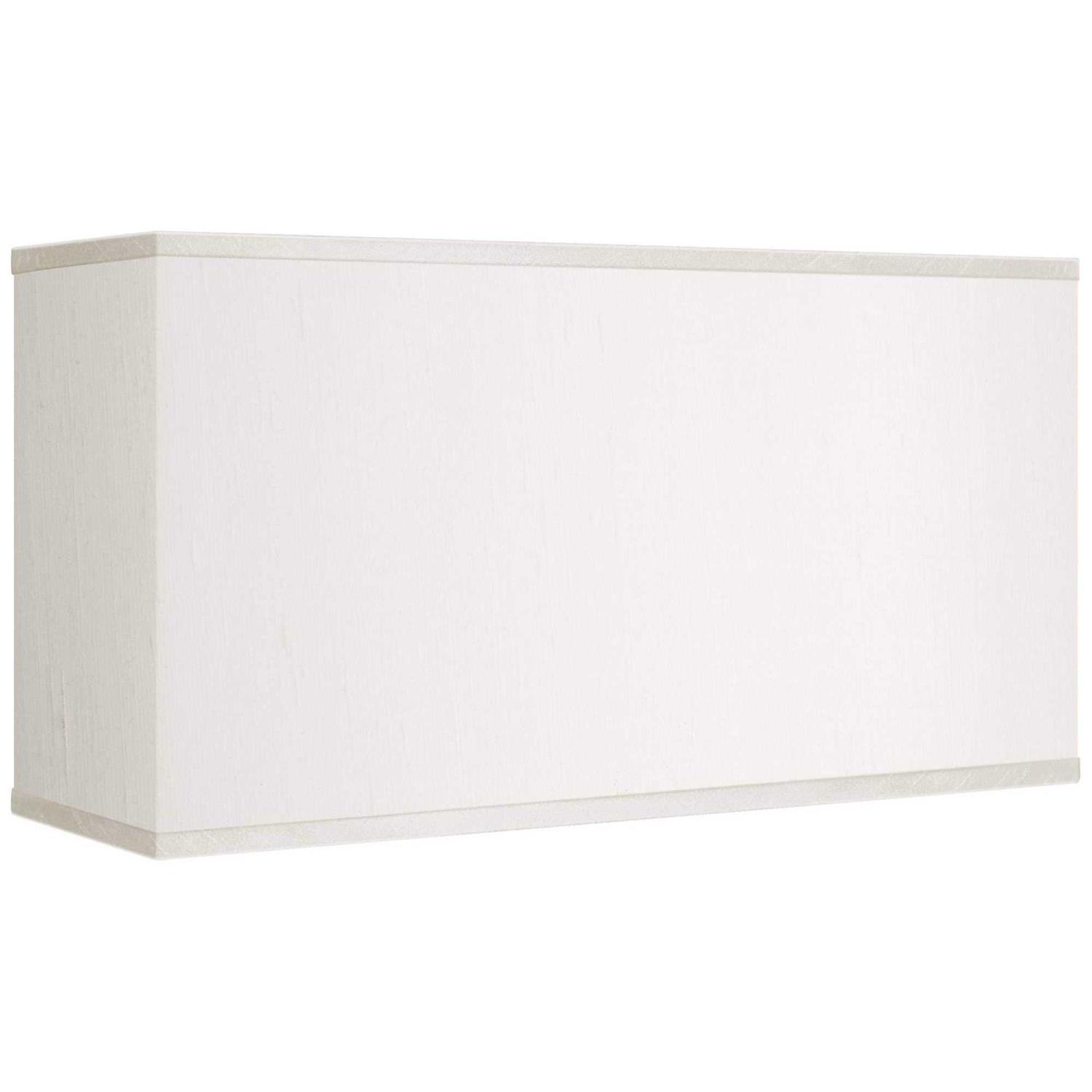 Possini Euro Design Rectangular Lamp Shade Faux Silk Large 17 inch Wide x 8 inch Deep x 10 inch High Spider with Harp and Finial Fitting 30P