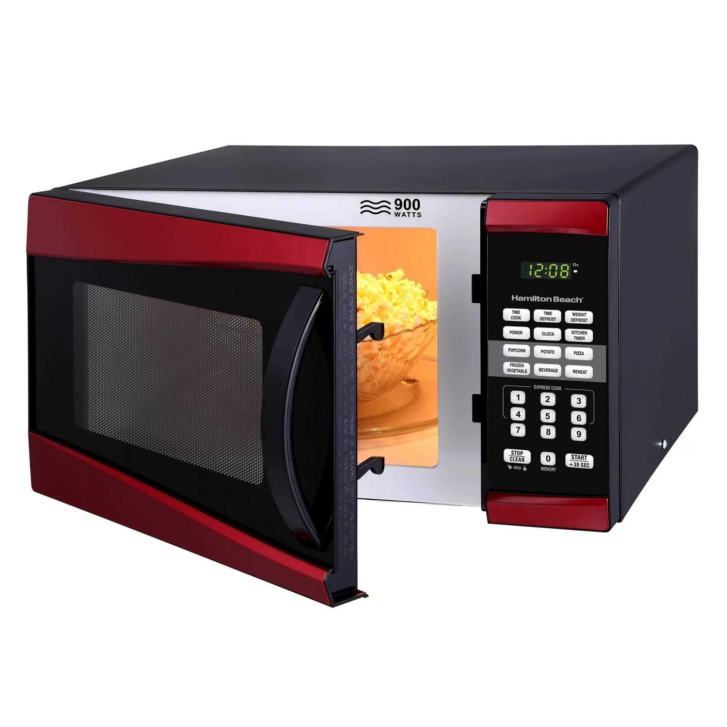 Hamilton Beach 0.9 Cu ft 900w Microwave Red