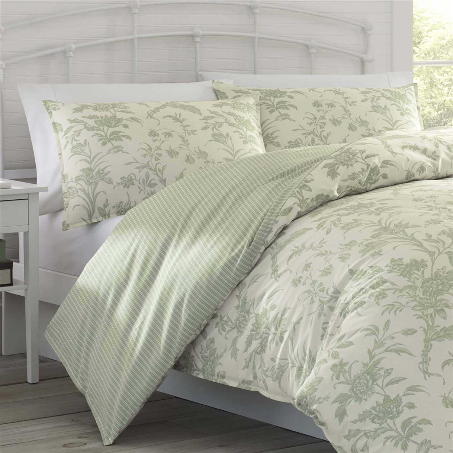 Laura Ashley Natalie Cotton Reversible Comforter Set
