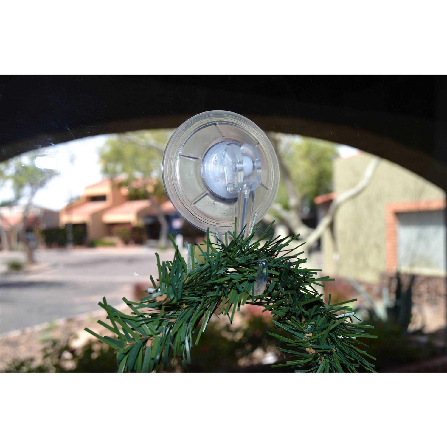 Northlight 4 inch Push Lock Suction Cup Christmas Wreath Hanger