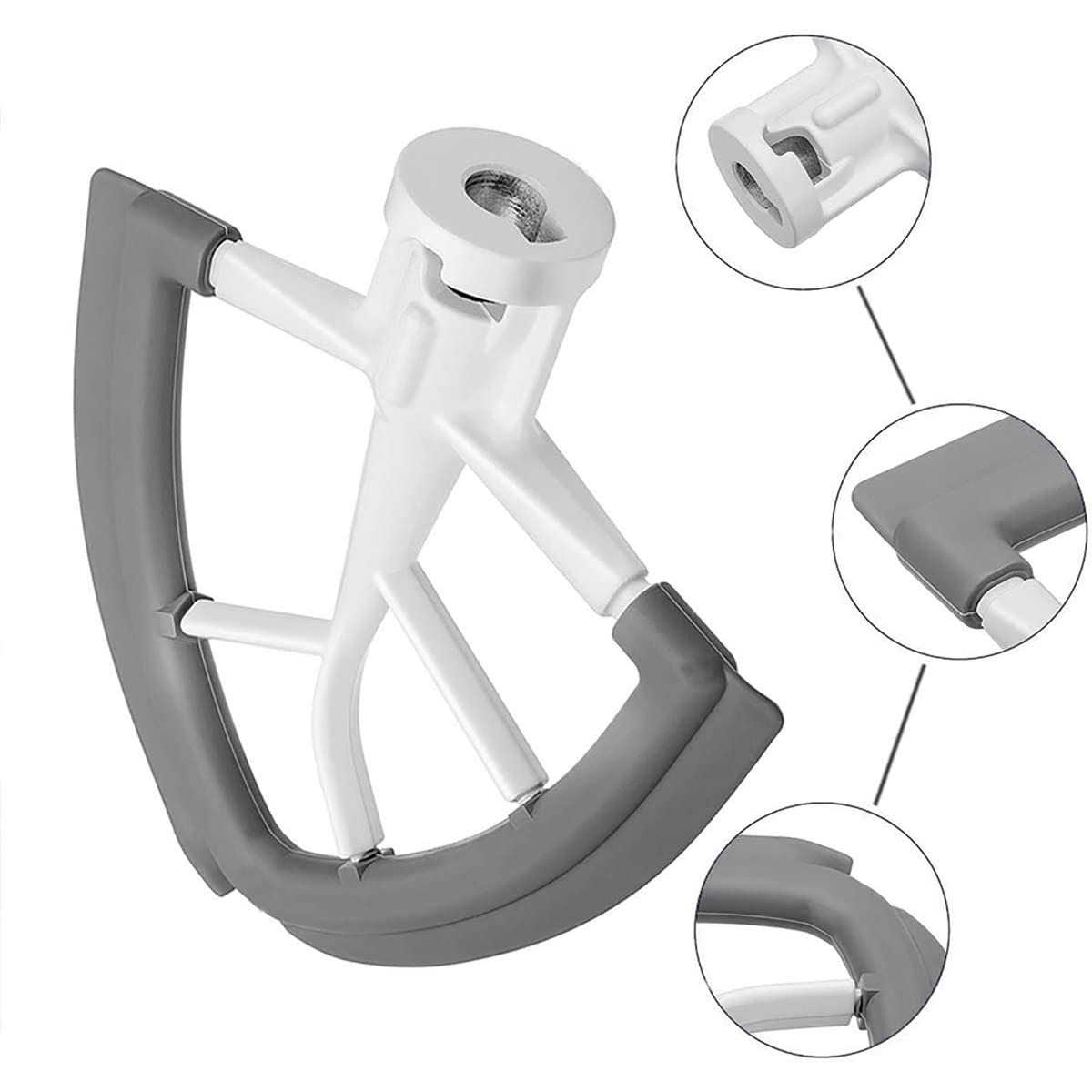 Flex Edge Beater For Kitchenaid,Kitchen Aid Mixer Accessory,Kitchen Aid Attachments For Mixer,Fits Tilt-Head Stand Mixer Bowls For 4.5-5 Quart Bowls