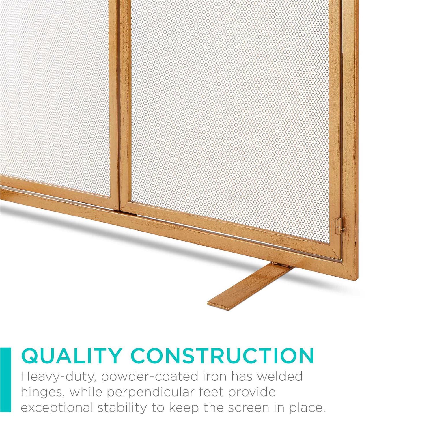 Best Choice Products 38.5x31in 2-Door Fireplace Screen