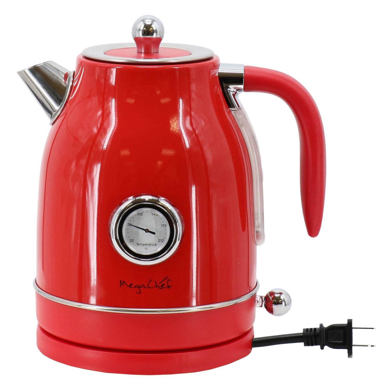 MegaChef 1.7 Liter Electric Tea Kettle and 2 Slice Toaster Combo